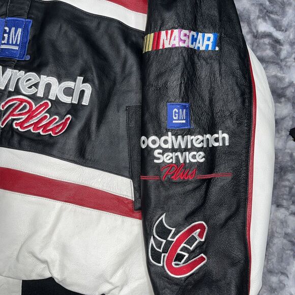 Dale Earnhardt Goodwrench Jeff Hamilton Leather‎ Jacket Coat Mens XL NASCAR - Picture 2 of 12